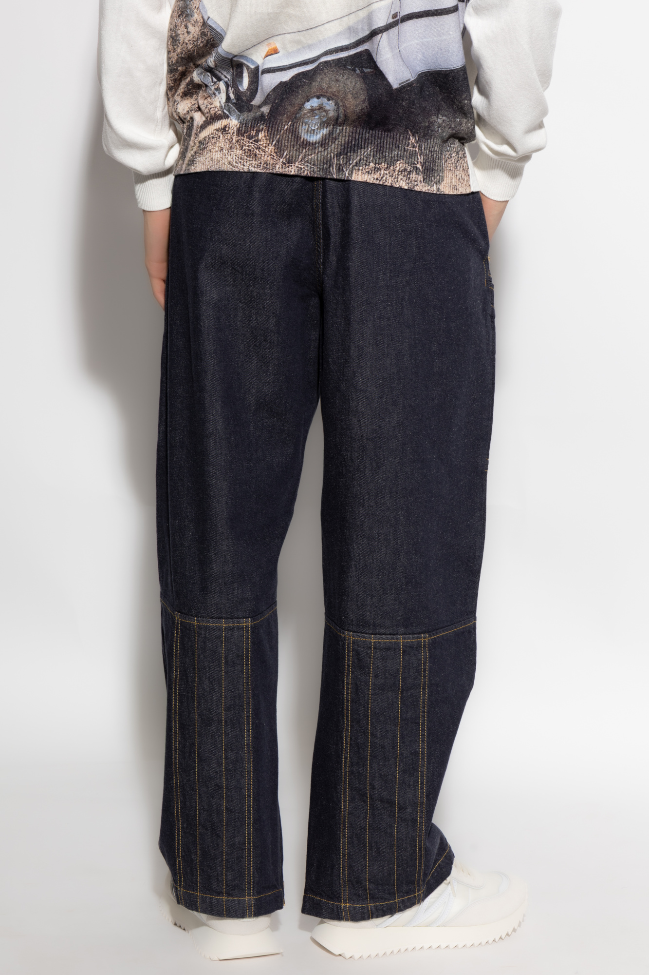 パンツ MONCLER Baggy pants Moncler logo-print Track Pants | Blue | FARFETCH